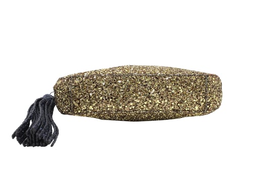 Anya Hindmarch Twinkle Clutch in Gold Glitter - Image 6