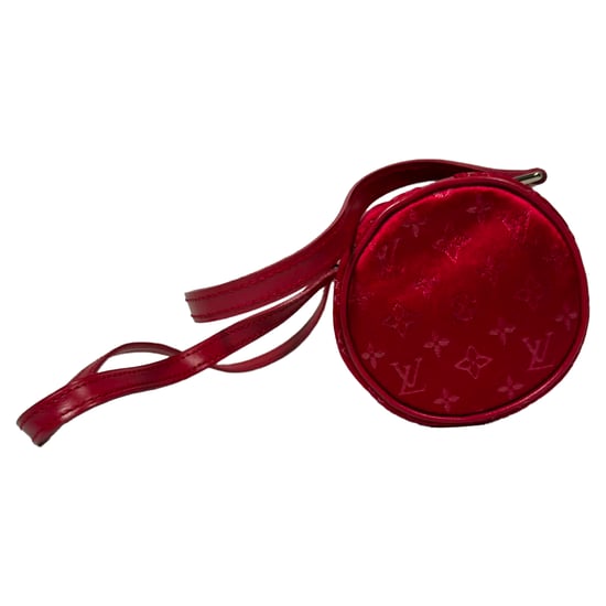 Louis Vuitton Mini Papillon Barrel Shoulder Bag in Red Satin - Image 4