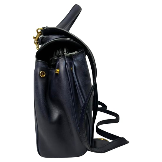 Balenciaga Rodeo liten axelväska i marinblått läder - Image 4
