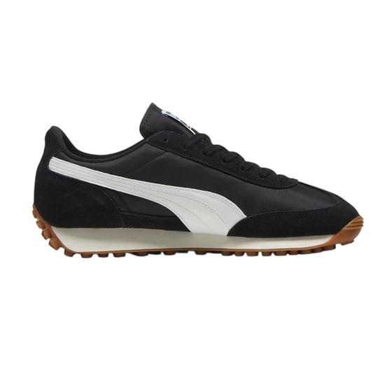 Puma Mens Easy Rider Vintage Leather Low Trainers (Black/White) - Image 1