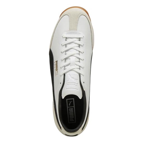 Puma Mens Easy Rider Vintage Leather Low Trainers (White/Black) - Image 3