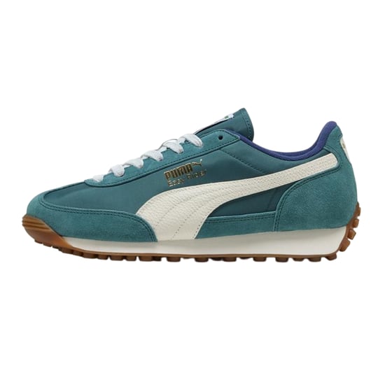 Puma Mens Easy Rider Vintage Leather Low Trainers (Emerald/White) - Image 2