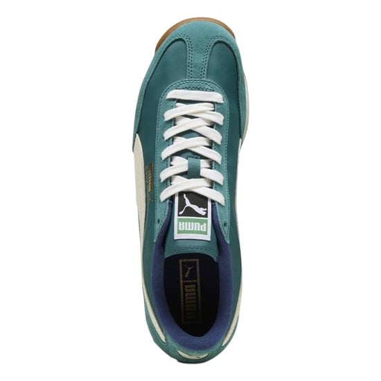Puma Mens Easy Rider Vintage Leather Low Trainers (Emerald/White) - Image 3