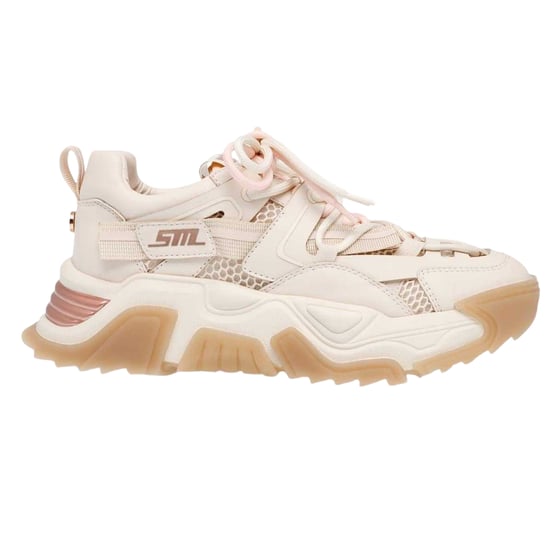 Steve Madden Womens/Ladies Kingdome Low Trainers (Cream/Rose Gold) - Image 1