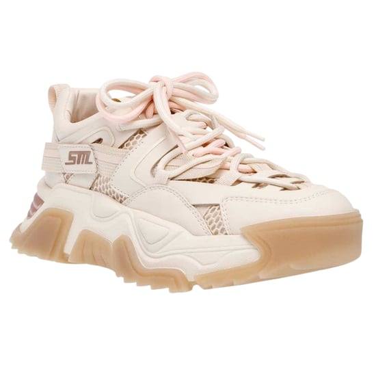 Steve Madden Womens/Ladies Kingdome Low Trainers (Cream/Rose Gold) - Image 3