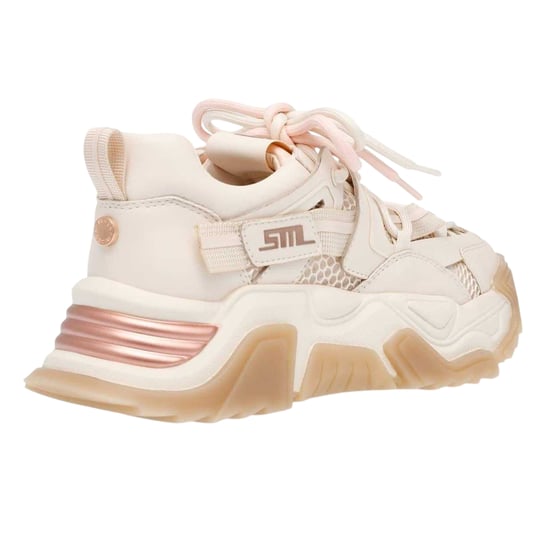Steve Madden Womens/Ladies Kingdome Low Trainers (Cream/Rose Gold) - Image 4
