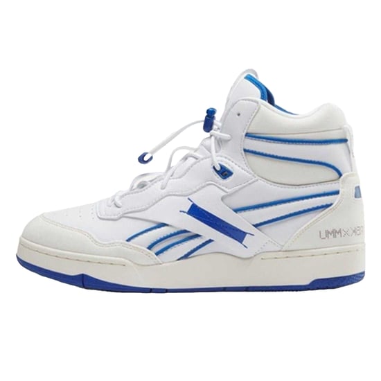 Reebok Heren Milk BB 4000 leren hoge sneakers (Wit/Krijt) - Image 2