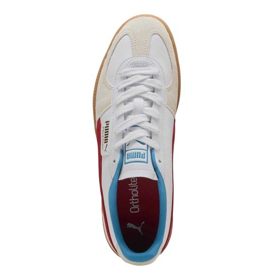 Puma Mens Palermo Leather Trainers (White/Red) - Image 3