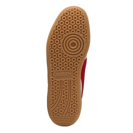 Puma Mens Palermo Leather Trainers (White/Red) - Image 4