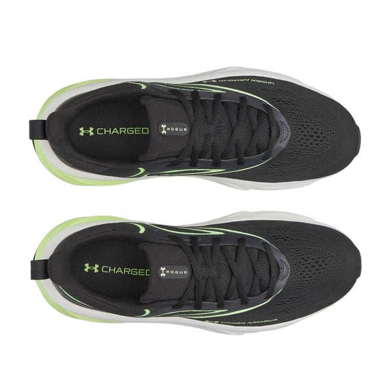 Under Armour Mens Rogue 6 Trainers (Black/Lime) - Image 3