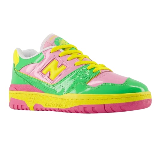 New Balance Dames 550 Neon leren sportschoenen (Groen/Roze/Geel) - Image 4