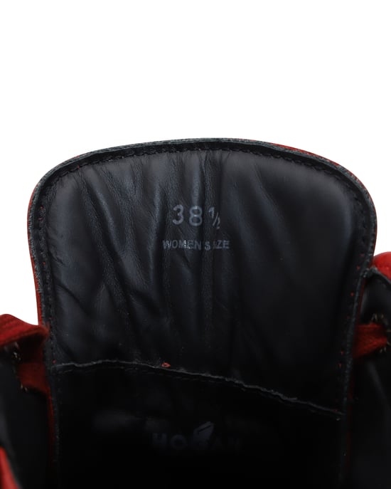 Hogan Rebel hoge sneakers in rood suède - Image 5