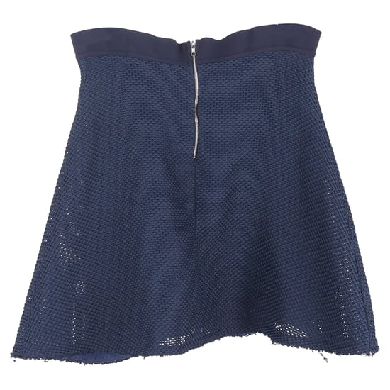Sandro minirok met meshaccenten in A-lijn model, marineblauw polyester - Image 2