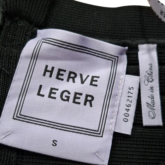 Herve Leger Embellished Hem Knee-Length Skirt in Black Rayon - Image 3