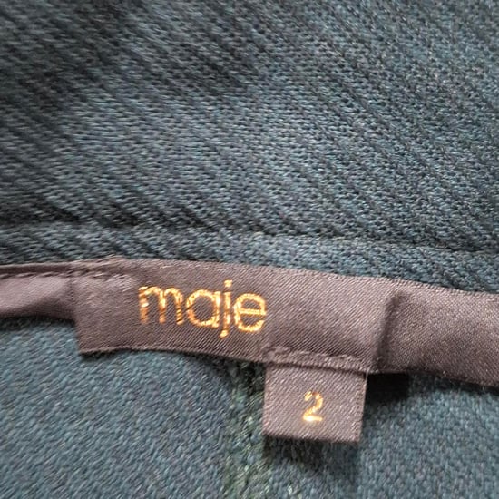 Maje Jibrali minirok met knoopjes in groene polyester - Image 3