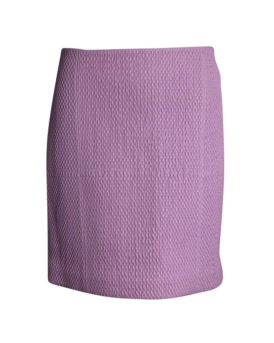 Gewatteerde rok van Bottega Veneta in roze leer - Image 1