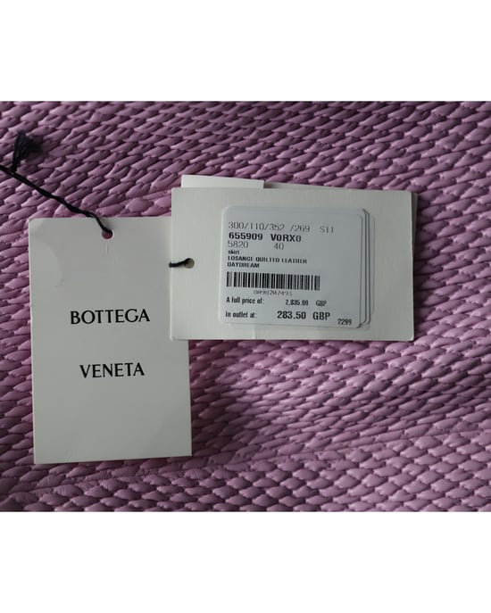 Gewatteerde rok van Bottega Veneta in roze leer - Image 5