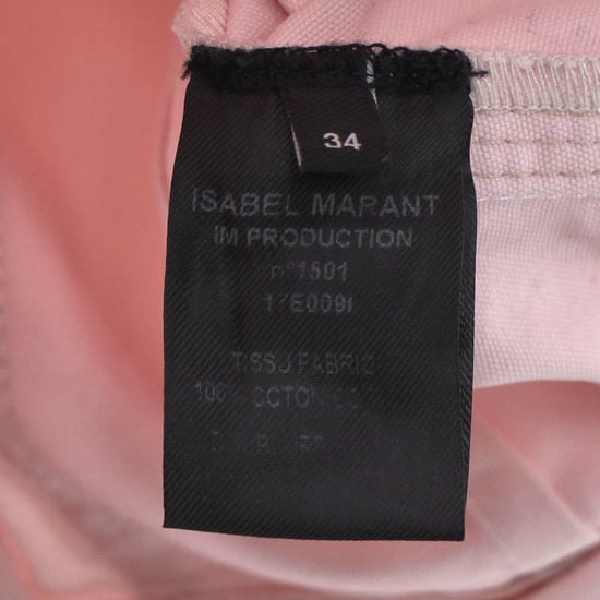 Isabel Marant minirok met ritssluiting aan de voorkant in roze katoen - Image 4