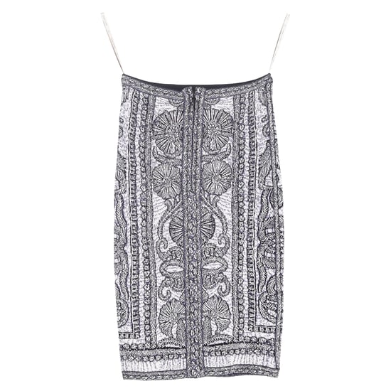 Herve Leger Printed Jacquard Mini Skirt in Black and White Rayon - Image 2