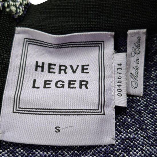 Herve Leger Printed Jacquard Mini Skirt in Black and White Rayon - Image 3