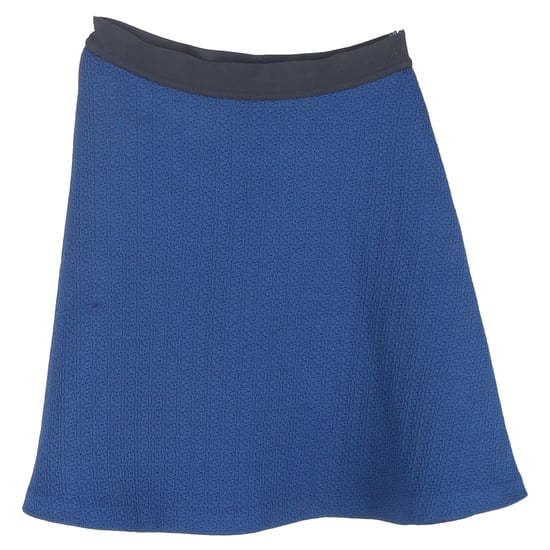Sandro minirok met textuur en A-lijn model in marineblauw polyester - Image 1