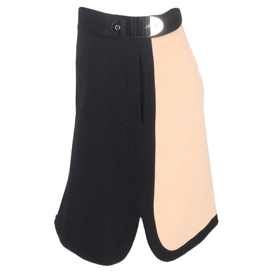 Missoni Color-Block Mini Skirt in Black and Nude Wool - Image 2