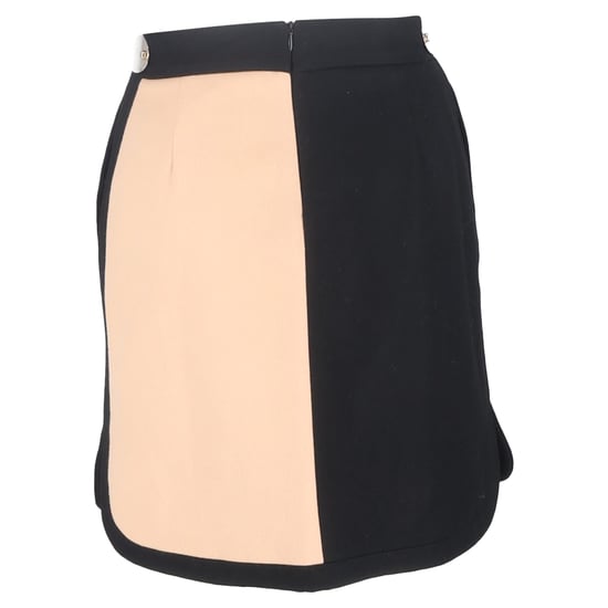 Missoni Color-Block Mini Skirt in Black and Nude Wool - Image 3