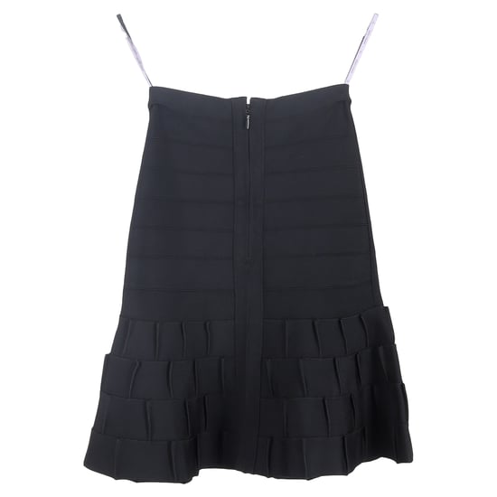 Herve Leger Layered Mini Kjol i Svart Rayon - Image 2