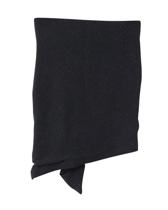 Iro Zilka metallisk stretchstickad minikjol i svart nylon - Image 4