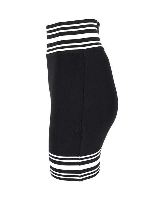 Balmain gestreepte minirok van stretchstof in zwarte viscose - Image 2