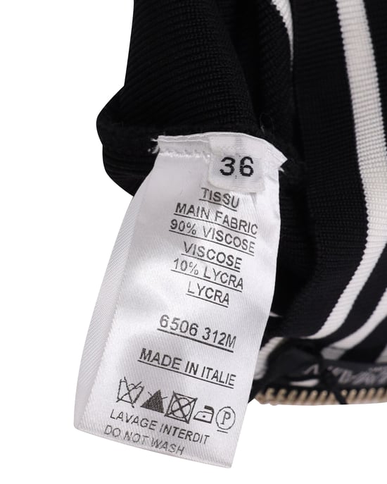 Balmain gestreepte minirok van stretchstof in zwarte viscose - Image 4