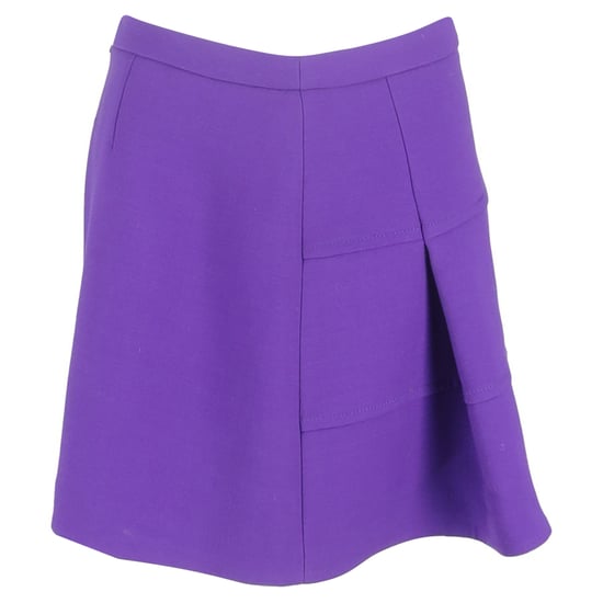 Victoria Beckham midi-rok van paarse wol - Image 1