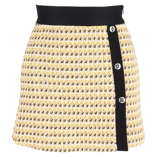Maje Jaune minirok van gele katoenen tweed - Image 1