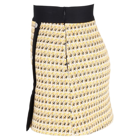 Maje Jaune minirok van gele katoenen tweed - Image 2