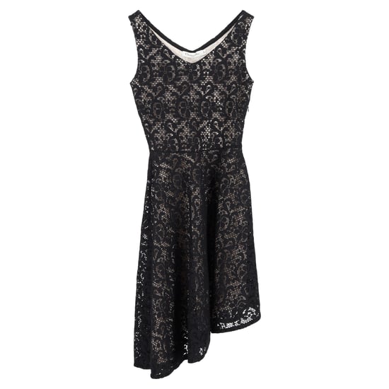 Asymmetrische kanten jurk van Christian Dior in zwart polyester - Image 1