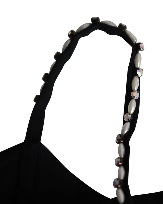 Maison Margiela Sleeveless V-Neck Dress in Black Acetate - Image 6