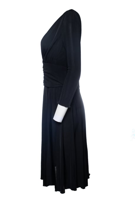 Dolce & Gabbana, zwarte v-hals jurk - Image 4
