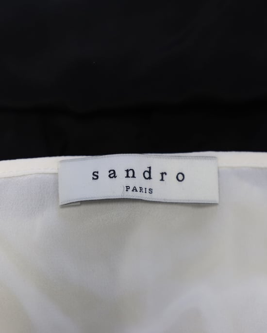 Sandro Paris kanten jurk van zwarte zijde - Image 6