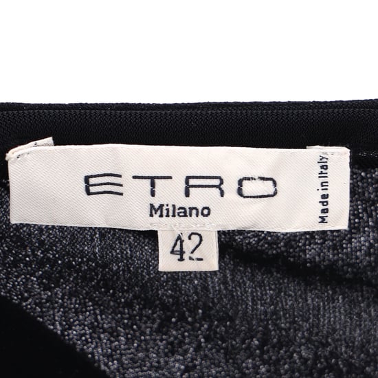 Etro Fuskklänning i Omlott i Svart Viskos - Image 4