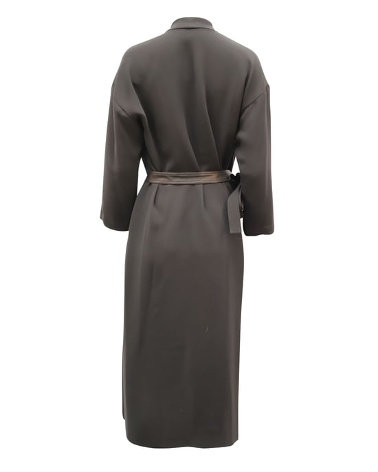 Vince wikkeljurk met kunstleren riem in zwart polyester - Image 2