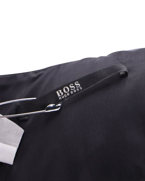 Boss mouwloze jurk met pailletten in zwarte viscose - Image 4