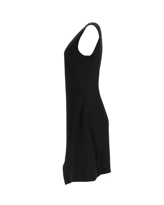 Mouwloze kokerjurk van Iris & Ink in zwart polyester. - Image 3