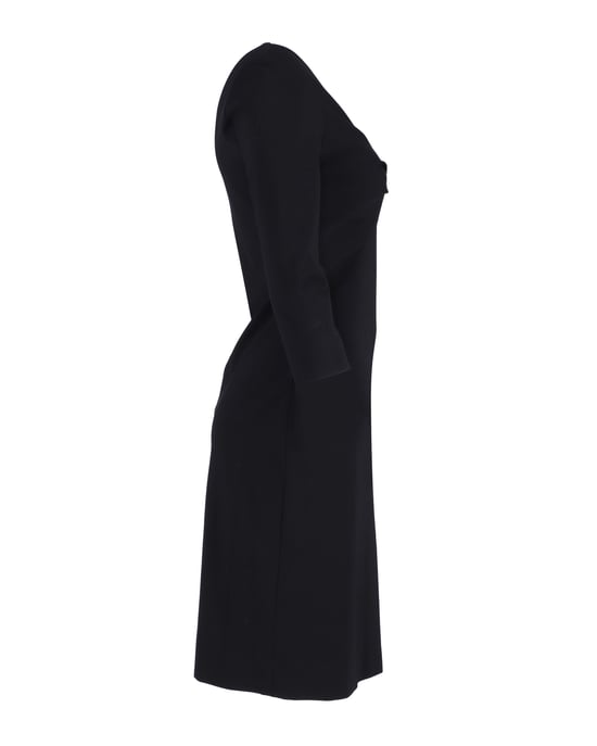 Diane Von Furstenberg jurk met gedraaide voorkant en Razel-detail in zwarte viscose. - Image 3