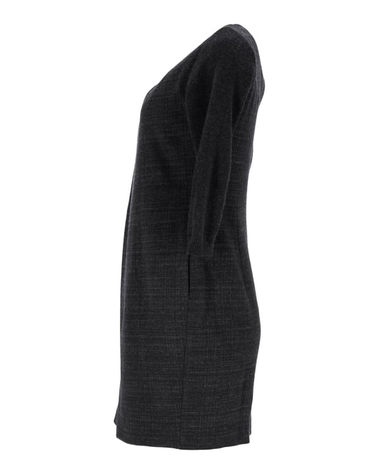 Boss By Hugo Boss Gedrapeerde Jurk in Zwart Polyester - Image 2