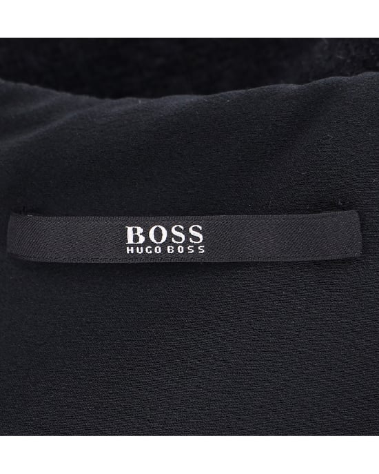 Boss By Hugo Boss Gedrapeerde Jurk in Zwart Polyester - Image 4