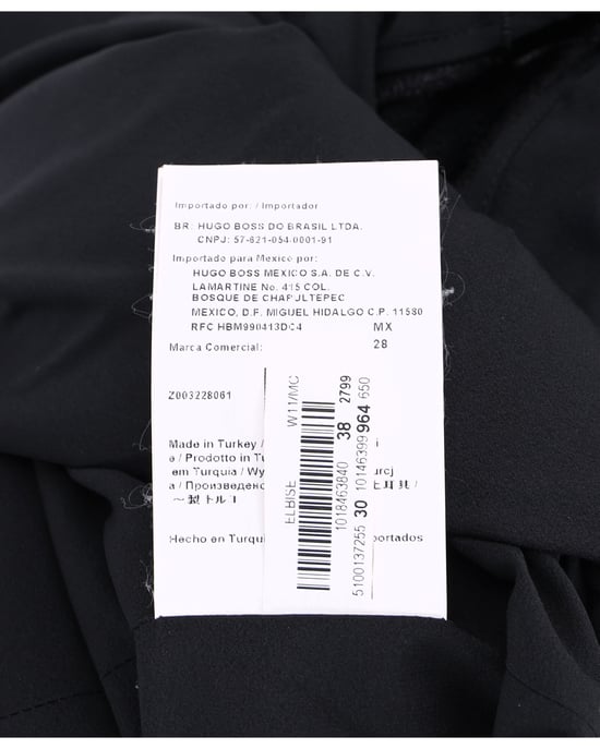 Boss By Hugo Boss Gedrapeerde Jurk in Zwart Polyester - Image 5