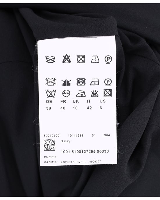 Boss By Hugo Boss Gedrapeerde Jurk in Zwart Polyester - Image 6
