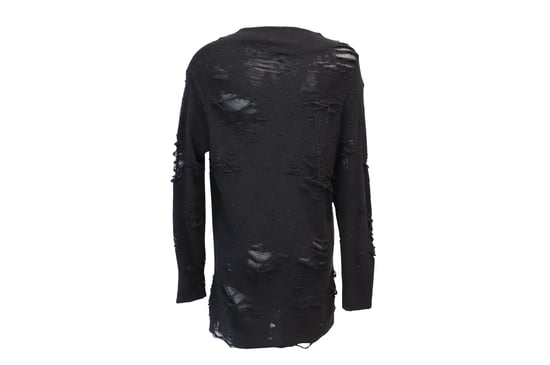 Iro x Anja Rubik Iriza jurk met een verwassen look in zwart katoen - Image 3