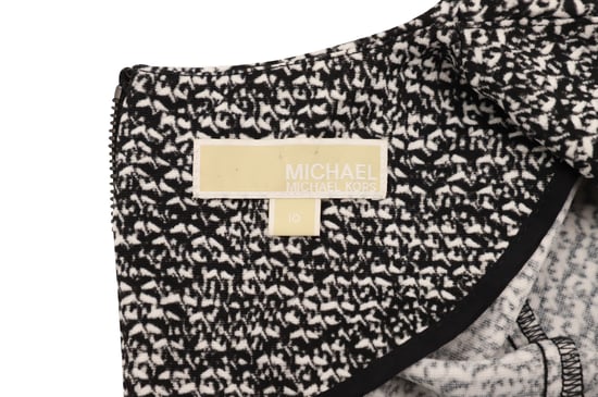 Michael Kors Knitted Dress in Black and White Viscose - Image 4