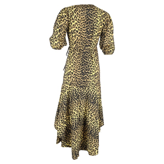 Ganni Leopardmönstrad Midiklänning i Brun Bomull - Image 3